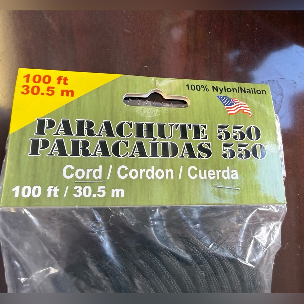 Parachute 550 Cord - Black